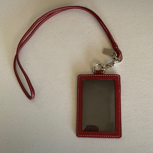 COACH Red Key & ID/Card Holder - Picture 4 of 10